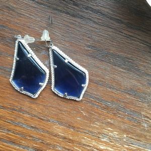 Alex lux earrings in navy cats eye